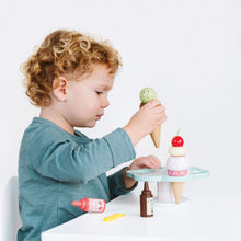 Load image into Gallery viewer, Le Toy Van Wooden Ice Cream Stand &amp; Toppings
