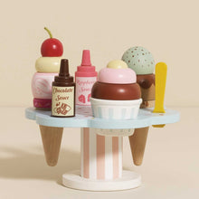 Load image into Gallery viewer, Le Toy Van Wooden Ice Cream Stand &amp; Toppings
