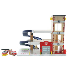 Load image into Gallery viewer, Le Toy Van Fire &amp; Rescue Wooden Garage
