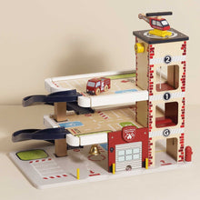 Load image into Gallery viewer, Le Toy Van Fire &amp; Rescue Wooden Garage

