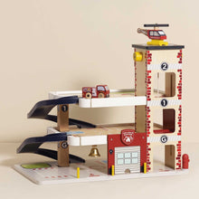 Load image into Gallery viewer, Le Toy Van Fire &amp; Rescue Wooden Garage
