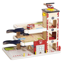 Load image into Gallery viewer, Le Toy Van Fire &amp; Rescue Wooden Garage
