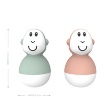 Load image into Gallery viewer, Matchstick Monkey Bathtime Wobblers - Mint Green &amp; Dusty Pink
