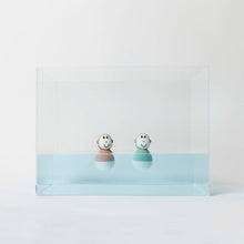 Load image into Gallery viewer, Matchstick Monkey Bathtime Wobblers - Mint Green &amp; Dusty Pink
