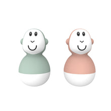 Load image into Gallery viewer, Matchstick Monkey Bathtime Wobblers - Mint Green &amp; Dusty Pink
