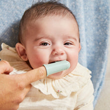 Load image into Gallery viewer, Matchstick Monkey Finger Toothbrush With Portable Case - Grey &amp; Mint Green
