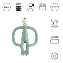 Load image into Gallery viewer, Matchstick Monkey Original Teething Toy With Tail - Mint Green

