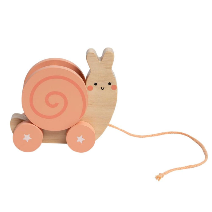 Pearhead Snail Wooden Pull Toy