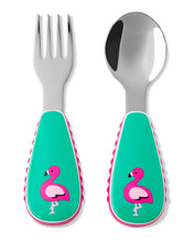 Load image into Gallery viewer, Skip Hop Zoo Utensils Fork &amp; Spoon - Flamingo
