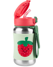 Load image into Gallery viewer, Skip Hop Spark Style Stainless Steel Straw Bottle - Strawberry
