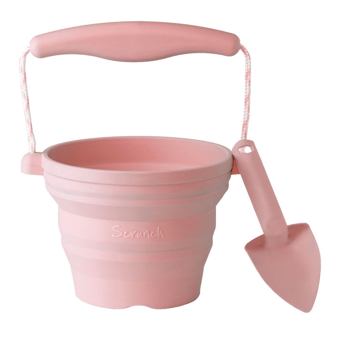 Scrunch Seedling Pot with Trowel - Old Rose