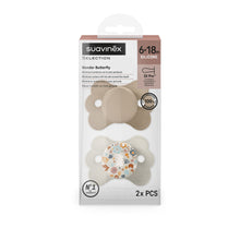 Load image into Gallery viewer, Suavinex Wonderland Butterfly SX Pro Soother 6-18 Months 2 Pack - Liberty Neutral
