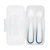OXO Tot On-The-Go Plastic Fork & Spoon Set With Travel Case - Navy
