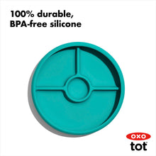 Load image into Gallery viewer, OXO Tot Silicone Divided Plate - Teal
