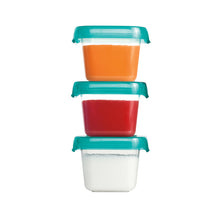 Load image into Gallery viewer, OXO Tot Baby Blocks Freezer Storage Containers 3 Pack 2oz - Teal
