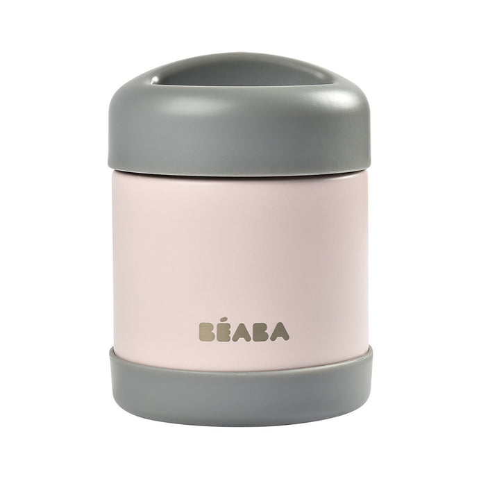 Beaba Stainless Steel Food Container 300ml - Dark Mist/Light Pink