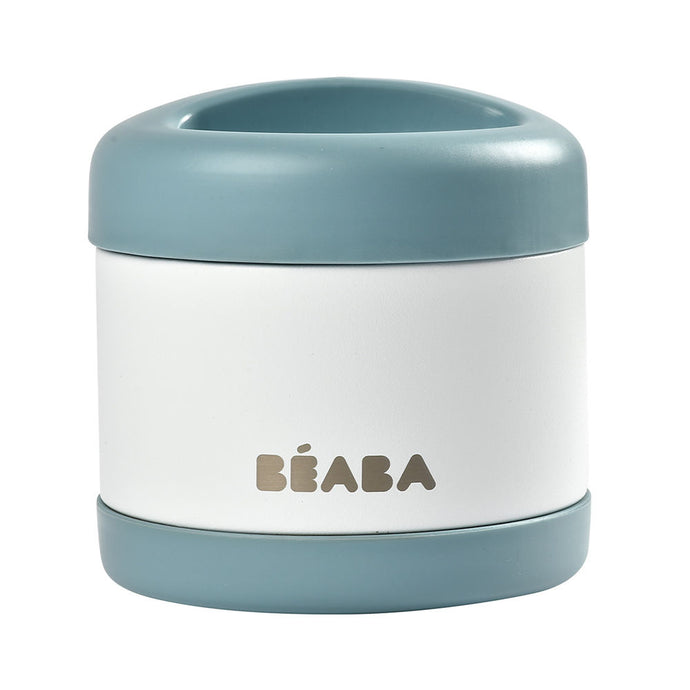 Beaba Stainless Steel Food Container 500ml - Baltic Blue/White
