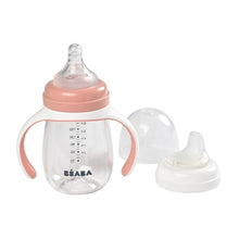 Load image into Gallery viewer, Beaba 2-in-1 Bottle to Sippy Learning Cup 210ml - Vintage Pink
