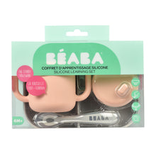 Load image into Gallery viewer, Beaba Silicone Learning Set - Pink/Grey
