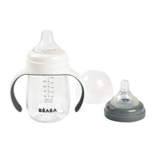 Load image into Gallery viewer, Beaba 2-in-1 Bottle to Sippy Learning Cup 210ml - Mineral Grey
