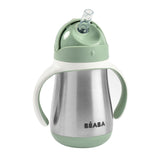 Beaba Stainless Steel Straw Cup 250ml - Sage Green