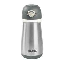 Load image into Gallery viewer, Beaba Stainless Steel Spout Bottle 350ml - Mineral Grey
