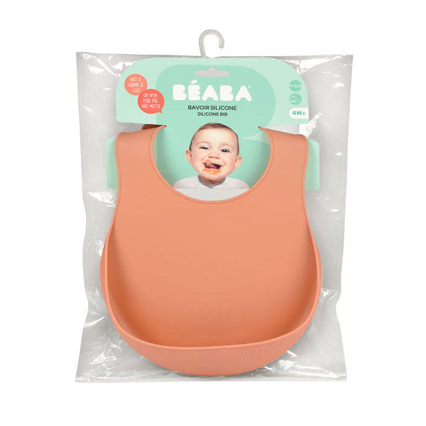 Beaba Silicone Bib - Terracotta