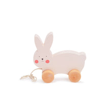 Load image into Gallery viewer, Bubble Wooden Rabbit Pull Along
