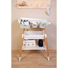 Load image into Gallery viewer, Childhome Set of 3 Hanging Storage Baskets - Light Grey - 21x14x10CM + 14x10x10CM
