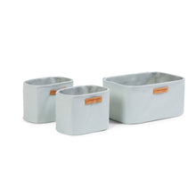 Load image into Gallery viewer, Childhome Set of 3 Hanging Storage Baskets - Light Grey - 21x14x10CM + 14x10x10CM
