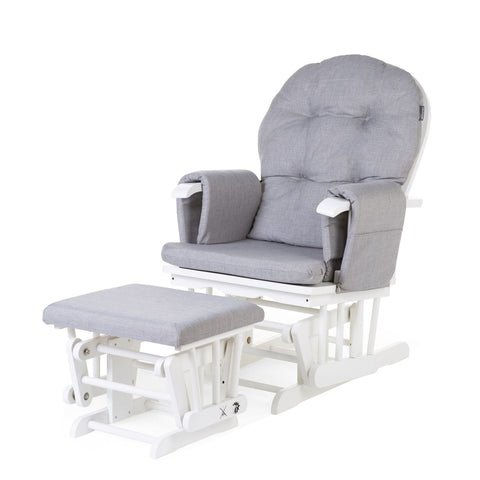 Childhome Gliding Chair Round with Footrest - Grey