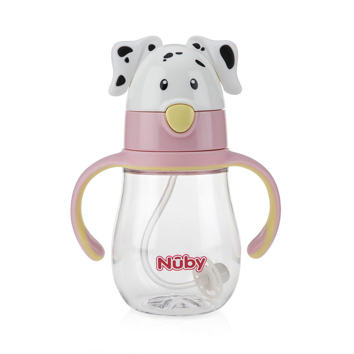 Nuby 360 Flip-it Dalmatian Cup 400ml - Pink