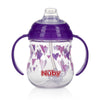 Nuby Tritan Clik-it Grip N' Sip Combo Trainer Cup - Purple