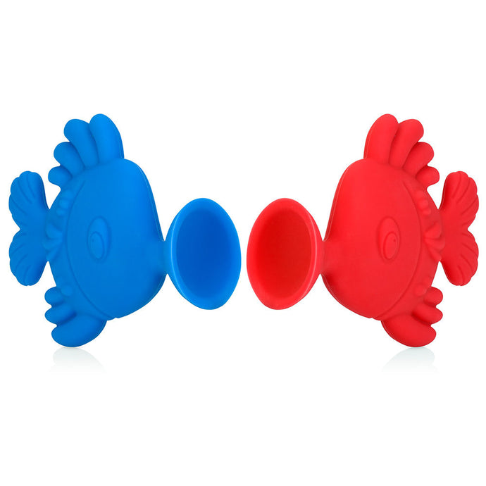 Nuby Silly Suction Kissing Fish - Red & Blue