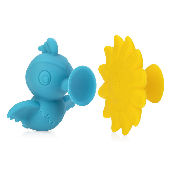 Nuby Silly Suction Hummingbird and Flower - Blue & Yellow