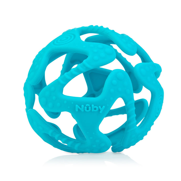 Nuby Tuggy Teething Ball - Aqua