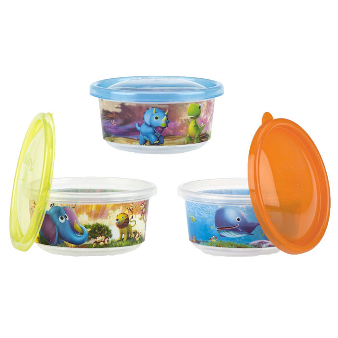 Nuby Wash and Toss Printed Bowls - Neutral
