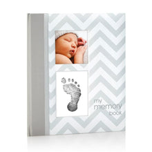 Load image into Gallery viewer, Pearhead Chevron Babybook - Grey
