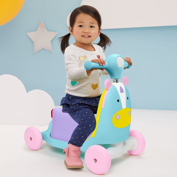 Skip Hop Zoo Ride On 3 in 1 Scooter - Unicorn
