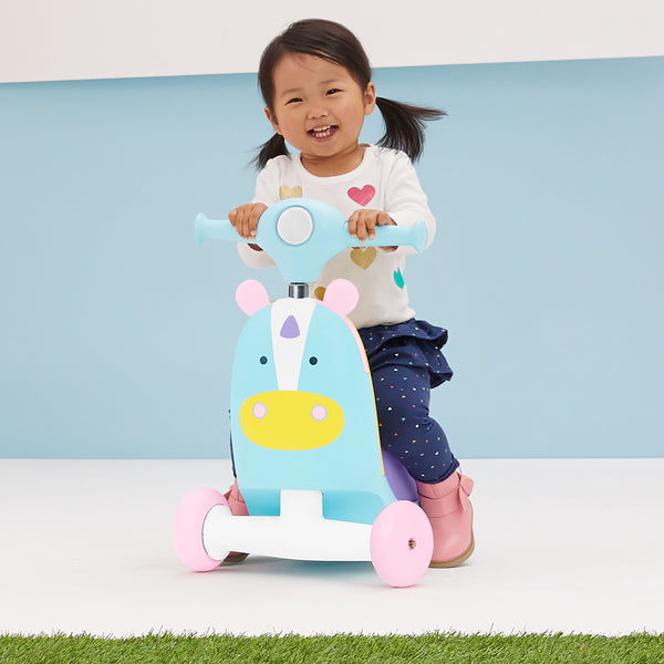 Skip Hop Zoo Ride On 3 in 1 Scooter - Unicorn