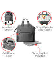 Load image into Gallery viewer, Skip Hop Main Frame Wide Open Backpack - Charcoal

