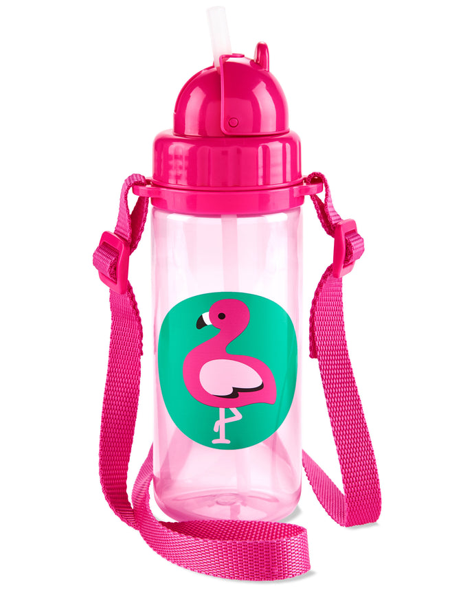 Skip Hop Zoo PP Straw Bottle (Long Strap) - Flamingo