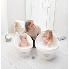 Load image into Gallery viewer, Shnuggle Toddler Bath - White with Light Grey Backrest

