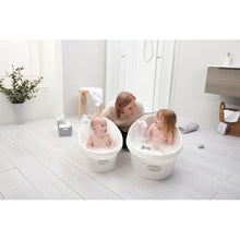 Load image into Gallery viewer, Shnuggle Toddler Bath - White with Light Grey Backrest
