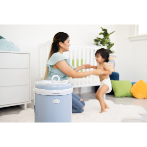 Ubbi Nappy Pail Cloudy Blue Bloom Connect SG